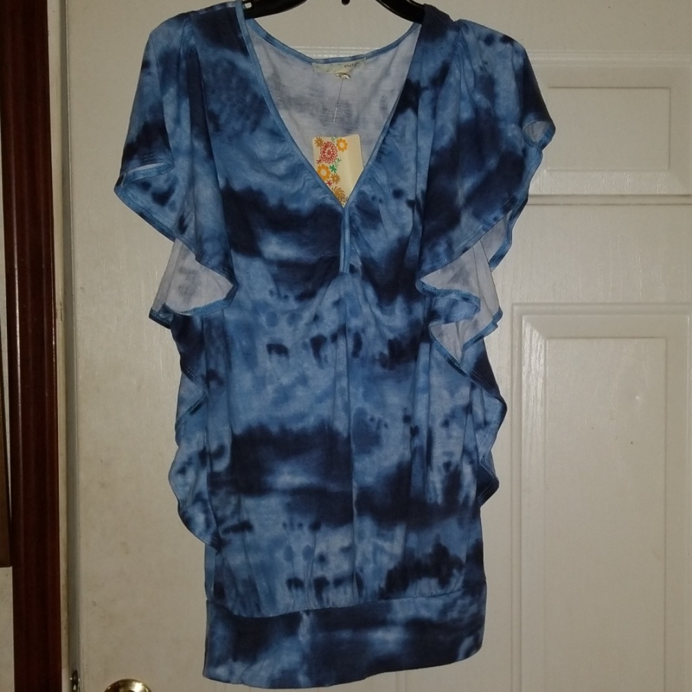 Blue tie dye shirt